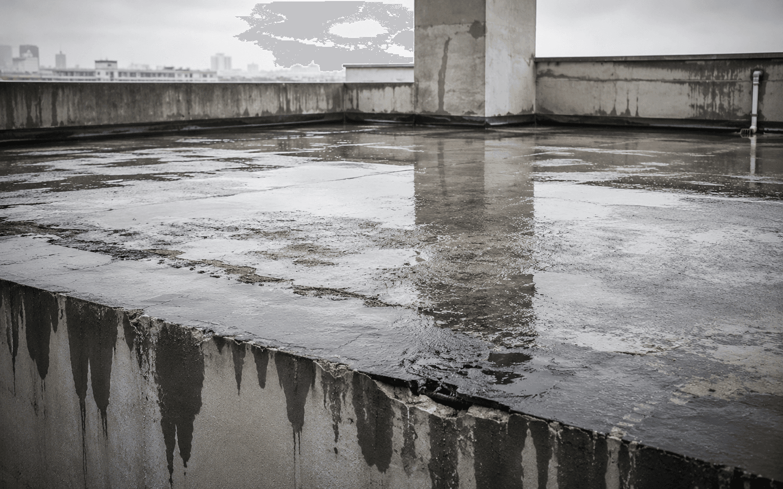 Waterproofing on a terrace roof